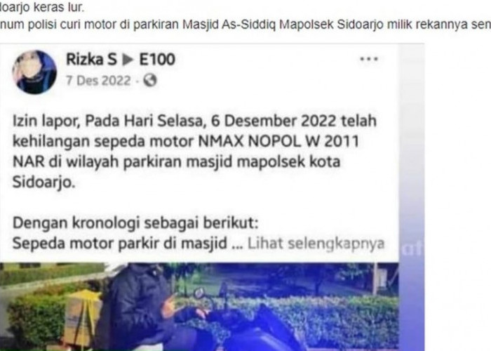 Keras, Polisi Ini Curi Motor Polisi di Kantor Polisi