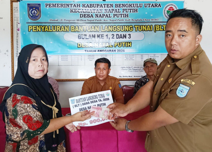 Realisasi DDTahap I 2026, Pemdes Napal Putih Salurkan BLT DD dan Honor Lembaga