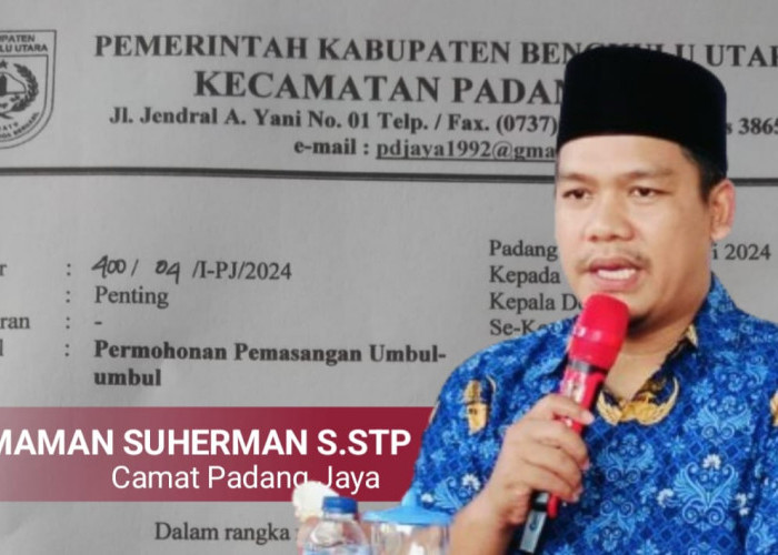 Semarakkan HUT Kecamatan ke-32, Camat Padang Jaya Imbau Warga Mulai Pasang Umbul-umbul