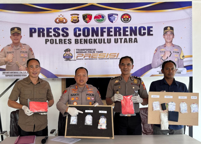 Polres Bengkulu Utara Ringkus 7 Pengedar, 10,5 Gram Sabu Disita