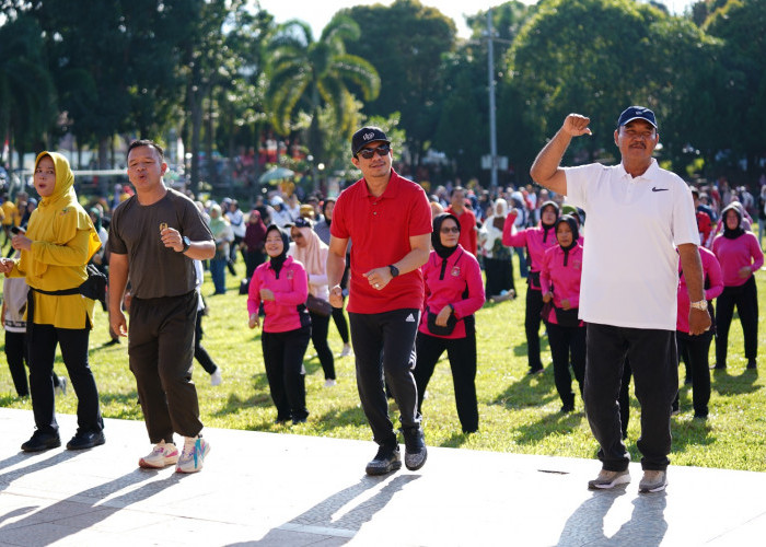 Sambut HUT Kabupaten ke-67, Pemkab BU Gelar Senam Bersama dan Pemeriksaan Kesehatan Gratis