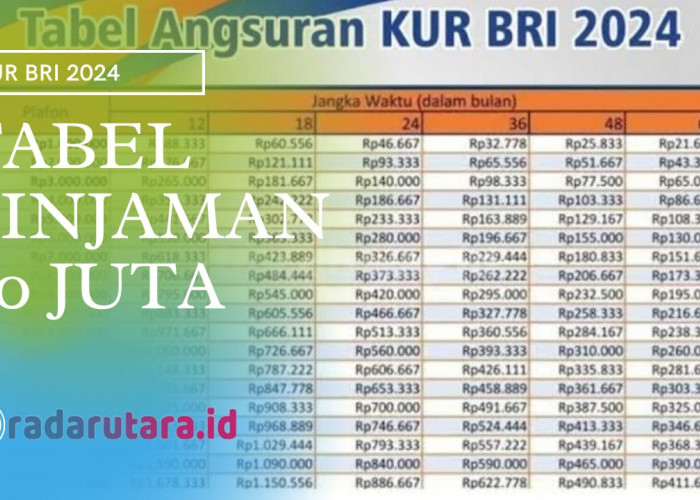 Info KUR BRI 2024, Tabel Angsuran untuk Pinjaman Rp90 Juta, Cicilan Mulai Rp1.950.000/Bulan