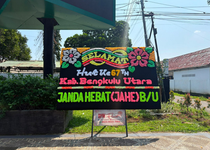 Papan Bunga Viral, Perkumpulan Janda Kirim Ucapan HUT ke-67 Bengkulu Utara