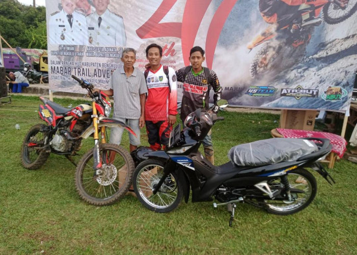 Sempat Trouble, Bokir Lbms Asal Padang Jaya Raih 1 Unit Motor di Event Mabar Trail Adventure  