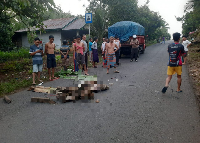 Breaking News! Diduga Terlindas Truk, Warga Dusun Curup Tewas di Tempat