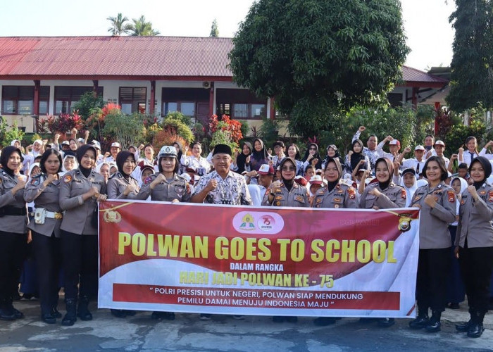 Sambut HUT Polwan ke-75, Jajaran Polres Bengkulu Utara Sambangi Sekolah