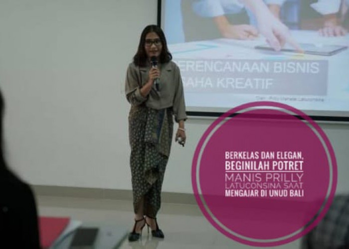 Berkelas dan Elegan, Beginilah Potret Manis Prilly Latuconsina Saat Mengajar di UNUD Bali