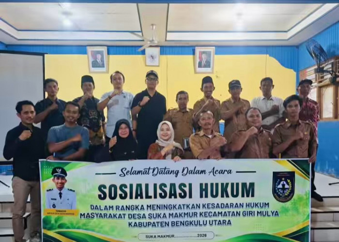 Gandeng Polisi, Pemdes Suka Makmur Gelar Sosialisasi Hukum