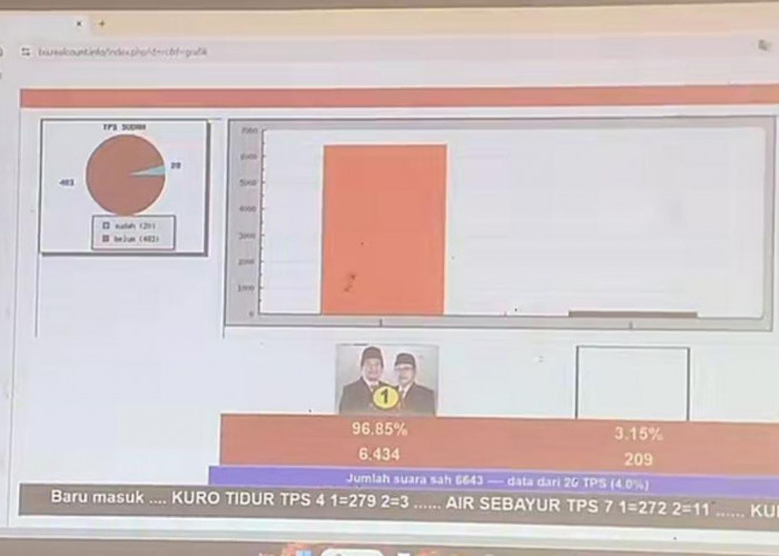 Real Count MSCI Pilbup 2024 Pukul 15.00 WIB, Arie- Sumarno dari 20 TPS Raih 96,85 Persen Suara