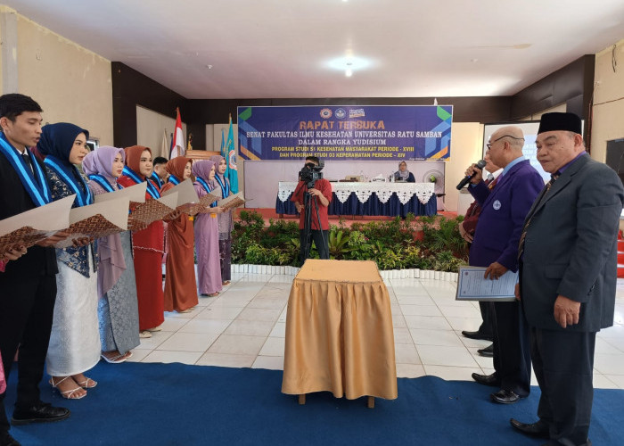 24 Mahasiswa Fakultas Ilmu Kesehatan Unras Bengkulu Utara Resmi Ucapkan Sumpah Profesi