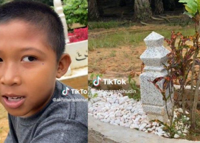 Viral Bocah 11 Tahun Kumpulkan Batu Bata Untuk Membentengi Makam Ayahnya dari Banjir