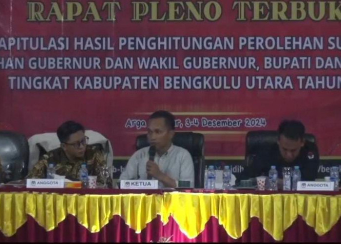 KPU Rilis Rekap Suara Pilbup Bengkulu Utara, Kecamatan Ini Pemilih Kotak Kosong Terbanyak