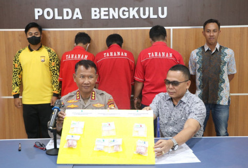  Polda Bengkulu Gagalkan Penyelundupan Sabu Asal Sumbar