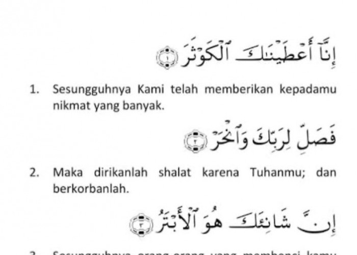 Khasiat Dahsyat Membaca Surat Al-Kautsar, Bisa Diamalkan Saat Hujan Turun, Doa yang Tidak Akan Ditolak Allah