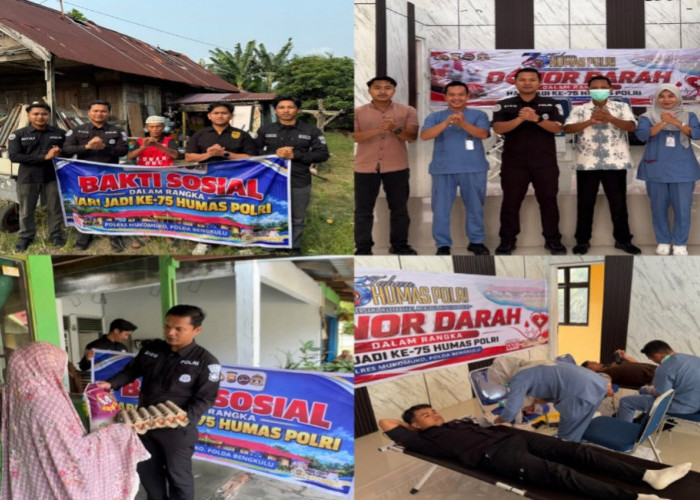 Polisi Hadir untuk Sesama, Humas Polres Mukomuko Gelar Aksi Sosial
