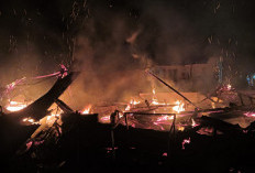 Jelang Dini Hari, Rumah Warga Marga Sakti Ludes Terbakar