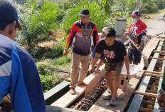 Struktur Utama Terbentuk, Pengecoran Jembatan Garuda di Ipuh Tuntas