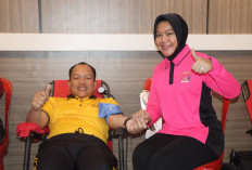 Sambut HUT Bhayangkara ke-80, Polres Bengkulu Utara Gelar Donor Darah Massal