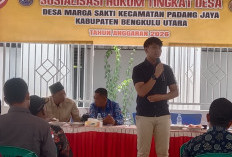 Cegah Korupsi, Polres Bengkulu Utara Sosialisasi Hukum Tingkat Desa