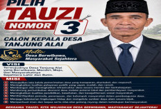Nomor Urut 3, Tauzi Siap Berjuang untuk Kemajuan Desa Tanjung Alai