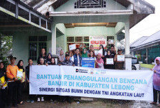 Peduli Banjir Lebong, Pelindo dan Lanal Bengkulu Salurkan Bantuan