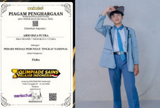 Membanggakan, Pelajar Asal Pasar Sebelat, Ario Diza Putra Tembus Olimpiade Sains Nasional