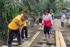 Polres Mukomuko Gerak Cepat, Jembatan Retak Mudik Dibuat Lebih Aman