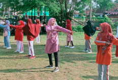 Jaga Kebugaran,  Puluhan Lansia Bandar Ratu Ikuti Senam Sehat