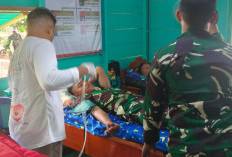 Gandeng TNI Yonif TP 847/VS, Sibat Air Muring &  PMI Bengkulu Utara, Aksi Donor Darah