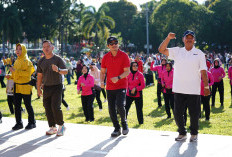 Sambut HUT Kabupaten ke-67, Pemkab BU Gelar Senam Bersama dan Pemeriksaan Kesehatan Gratis